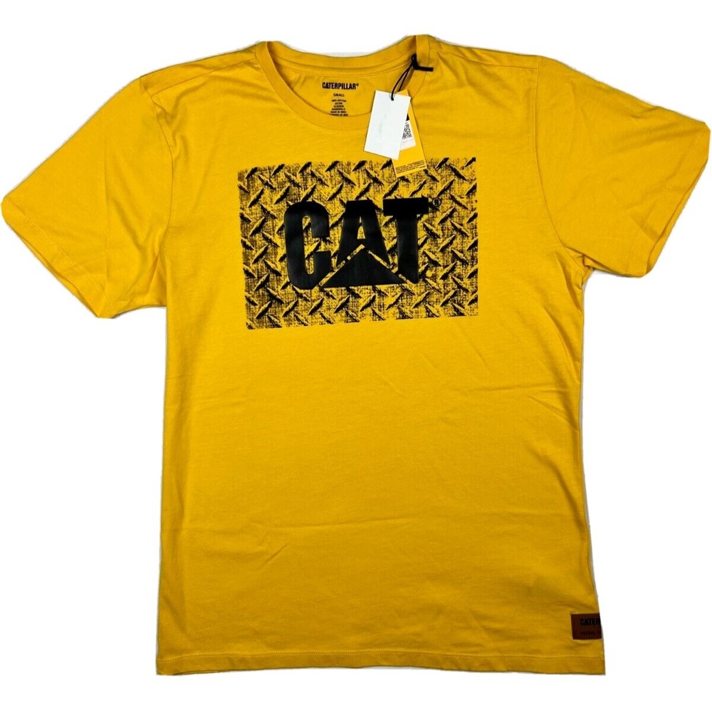 Caterpillar Mens Short Sleeve Logo Tee YELLOW